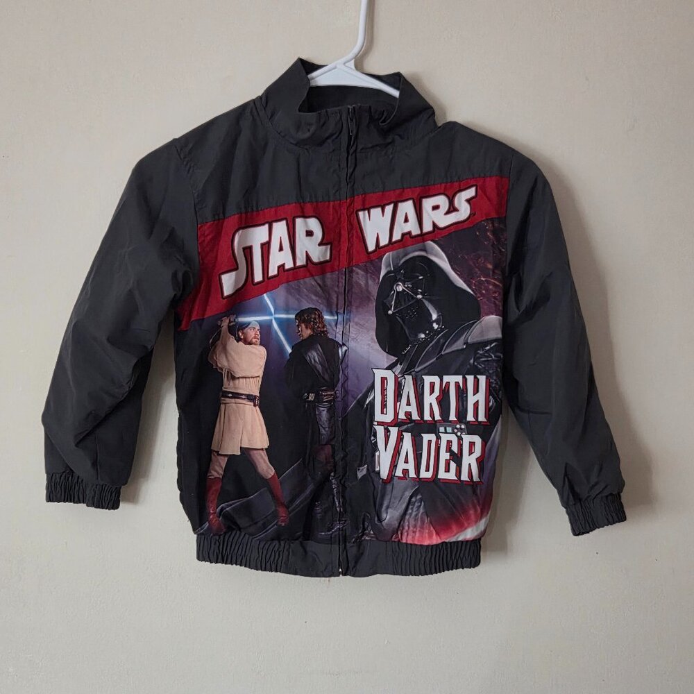 Share Star Wars Darth Vader 2pc Outfit Windbreaker Jacket Pants Gray Size 6